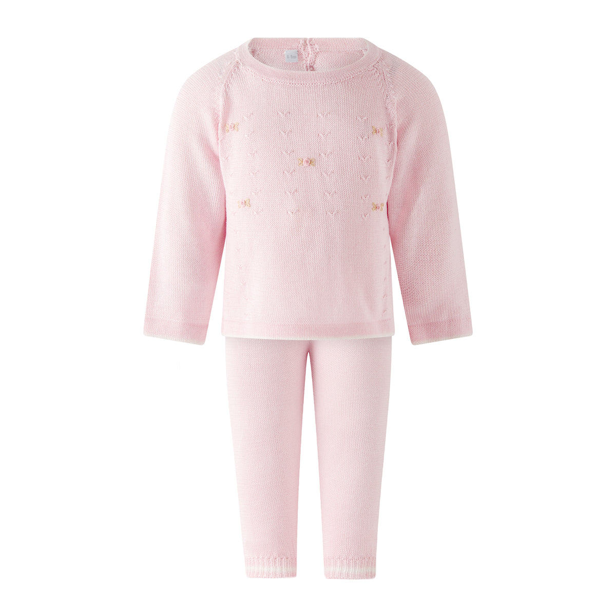 Pima Crochet Rose Knit Set