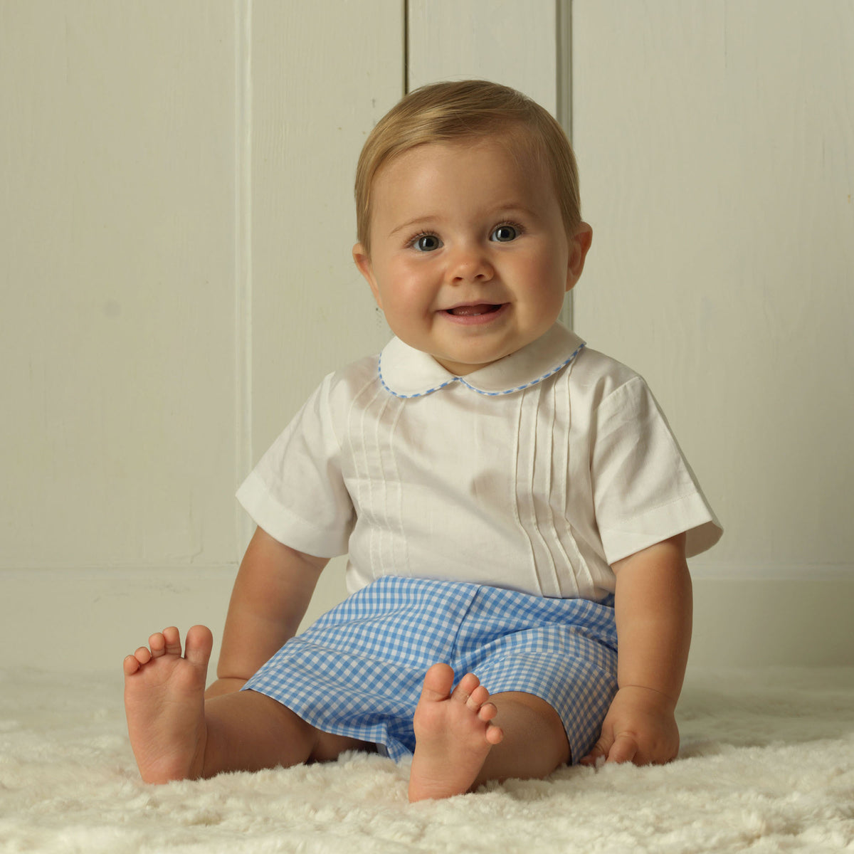 Gingham Romper Short Set Rachel Riley US