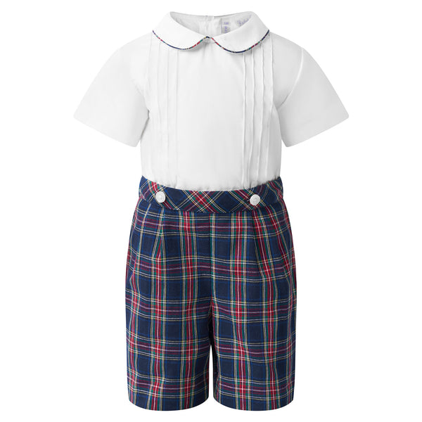 Tartan Shirt & Short Set Rachel Riley US
