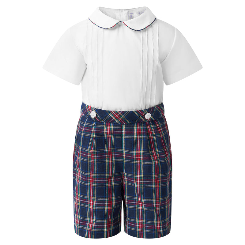 Tartan Shirt & Short Set Rachel Riley US