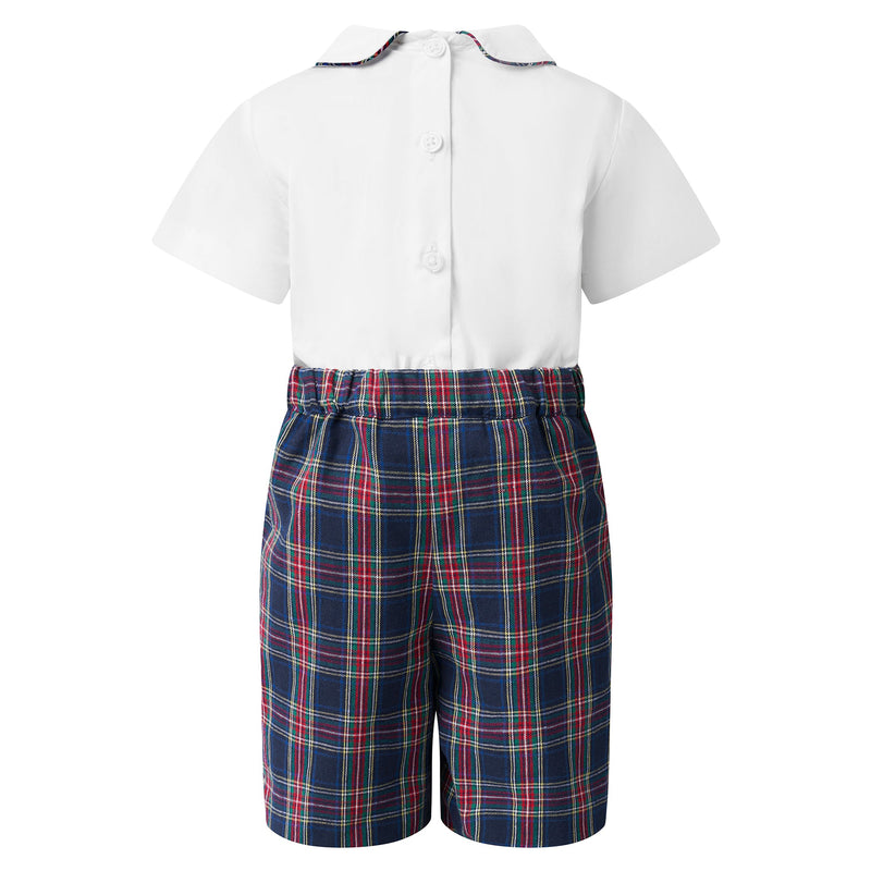 Tartan Shirt & Short Set Rachel Riley US