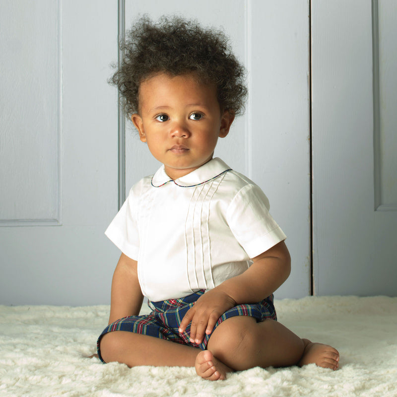 Tartan Shirt & Short Set Rachel Riley US