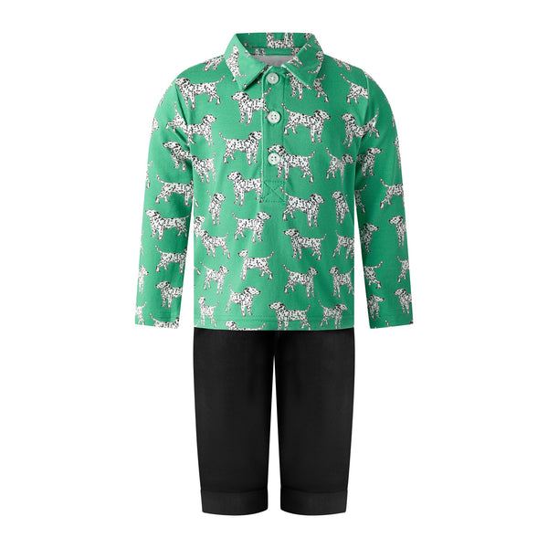 Dalmation Polo Shirt & Trouser Set Rachel Riley US