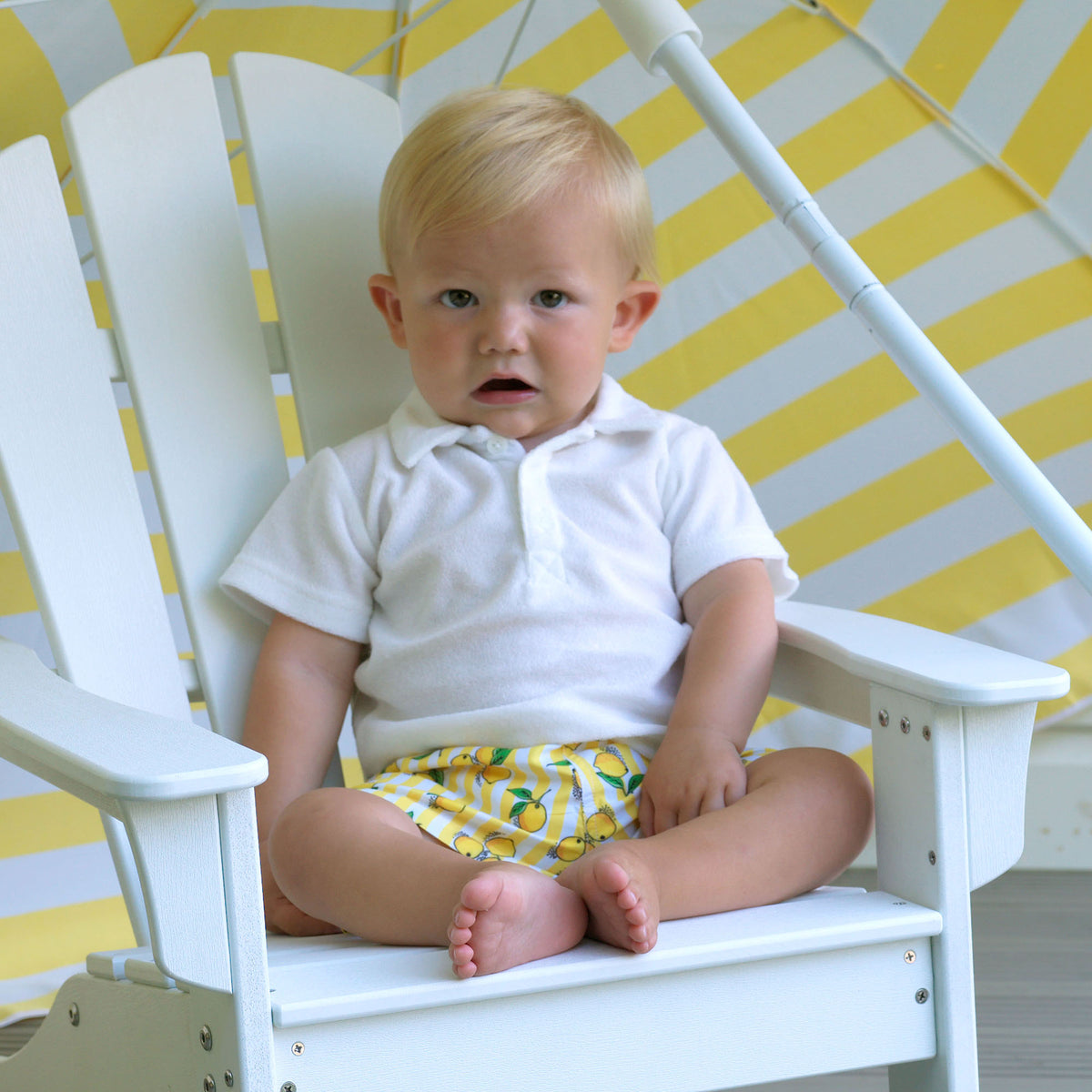 Lemon Stripe Swimshorts Rachel Riley US