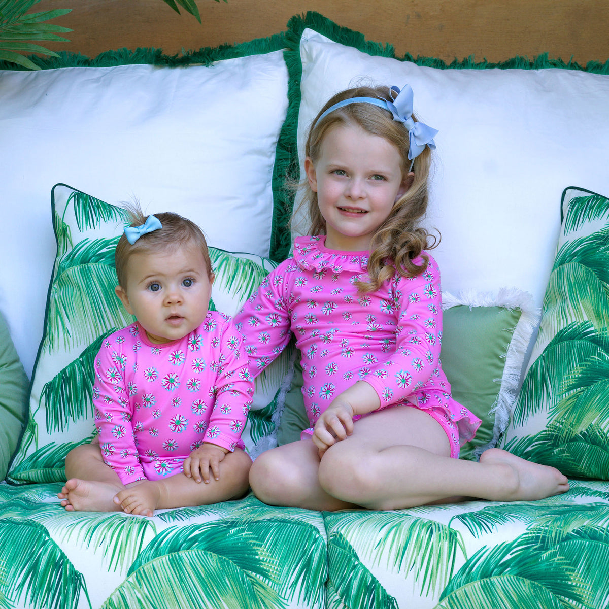 Pink Daisy Frill Rashguard