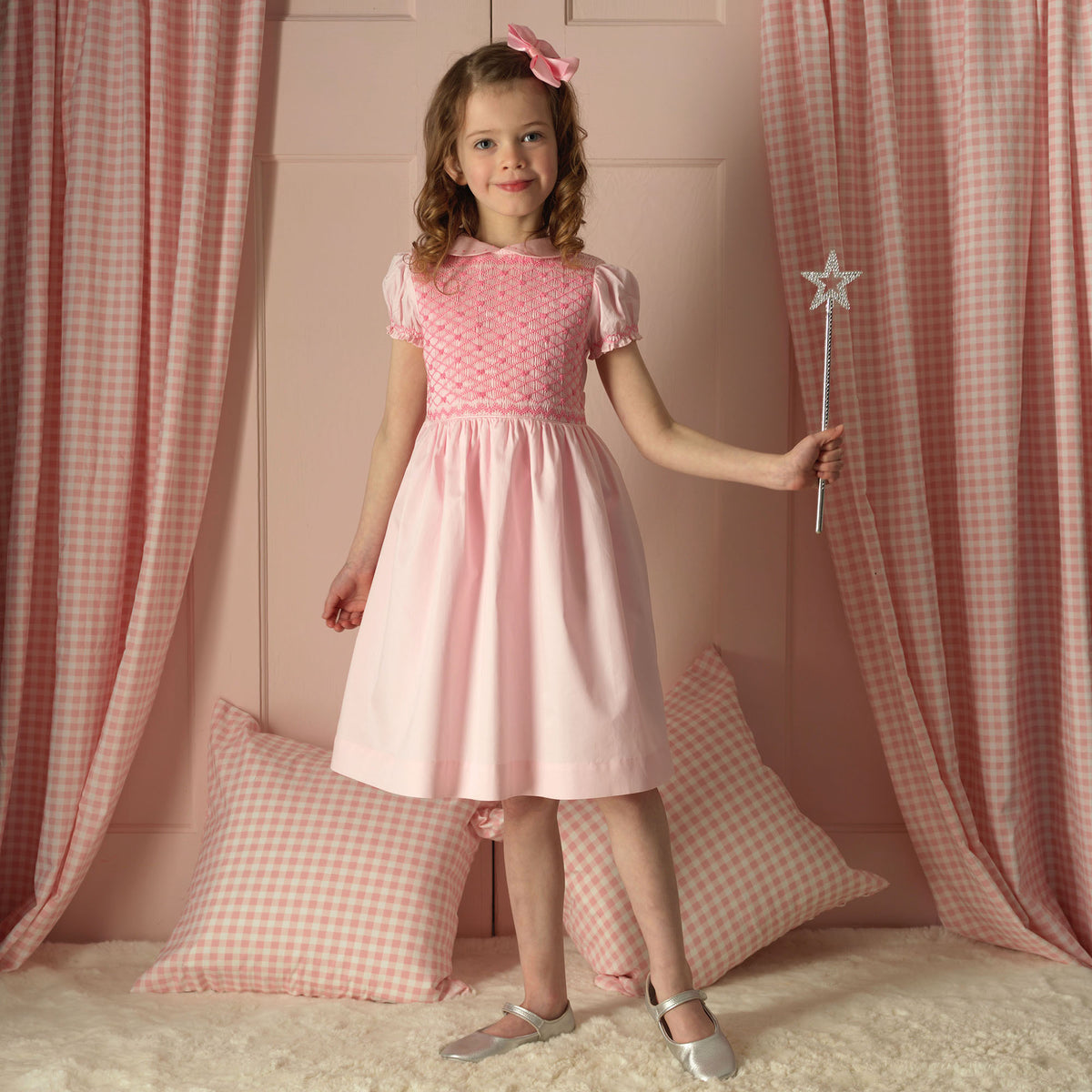Bow Smocked Dress Rachel Riley US