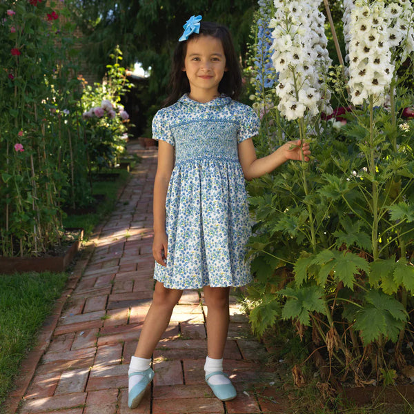 Forget-me-not Smocked Dress Rachel Riley US