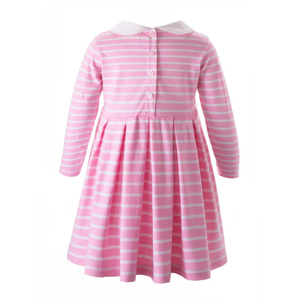 pink and white jersey dress ON THE SIDELINES LACE JERSEY MINI DRESS IN PINK