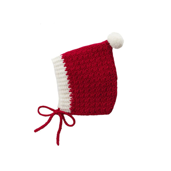 Christmas crochet bonnet