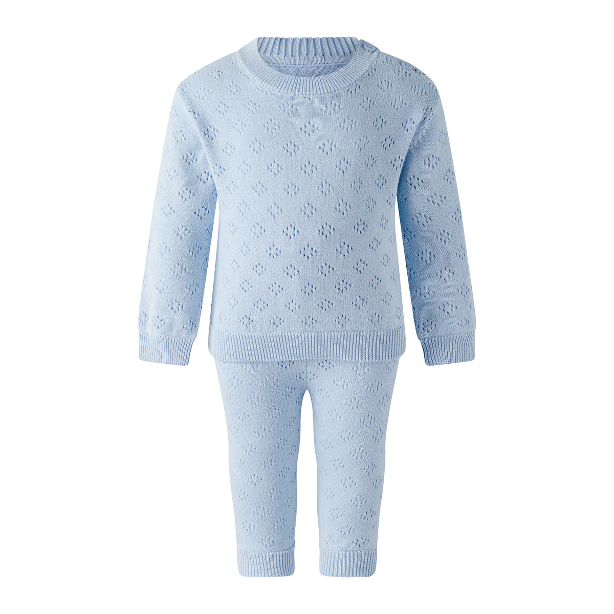 Blue Pointelle Sweater & Legging Set Rachel Riley US