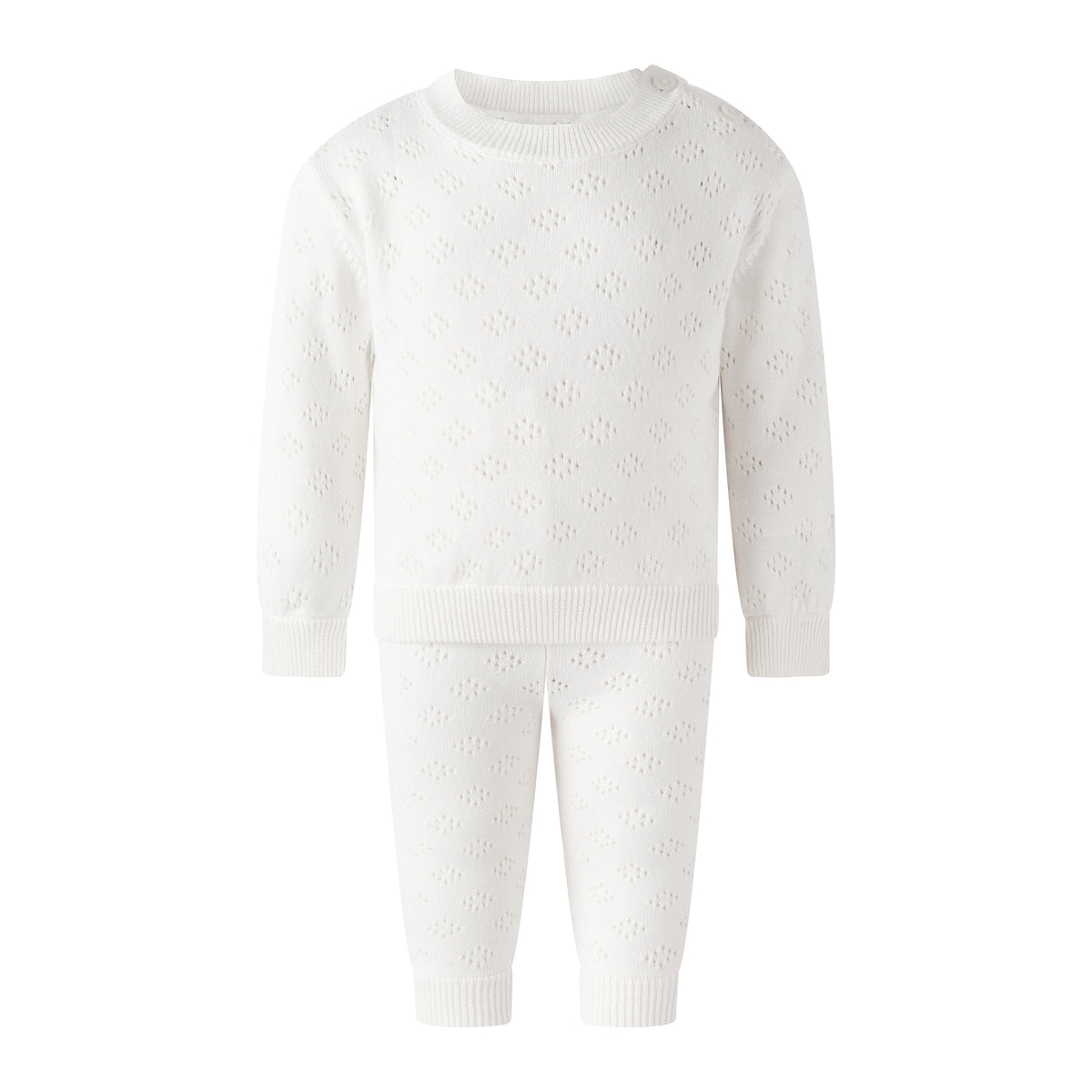Ivory Pointelle Sweater & Legging Set Rachel Riley US