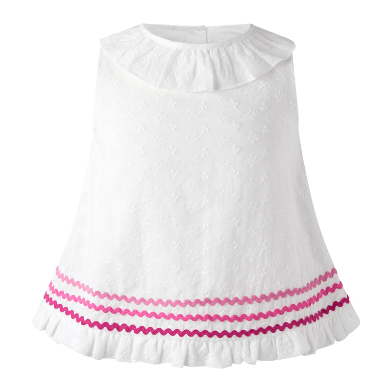 Eyelet Ric Rac Short Set – Rachel Riley US