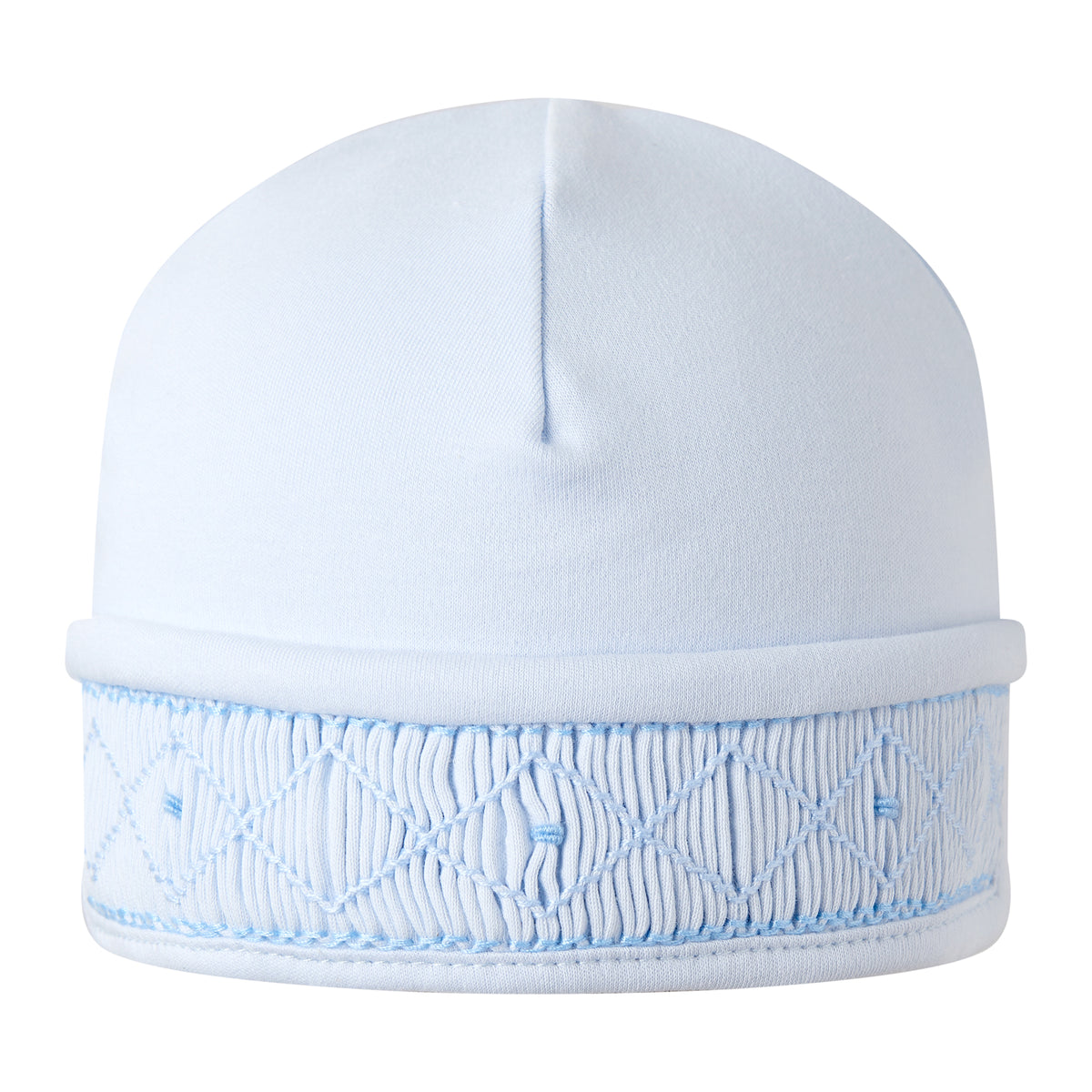 Blue Pima Smocked Hat Rachel Riley US