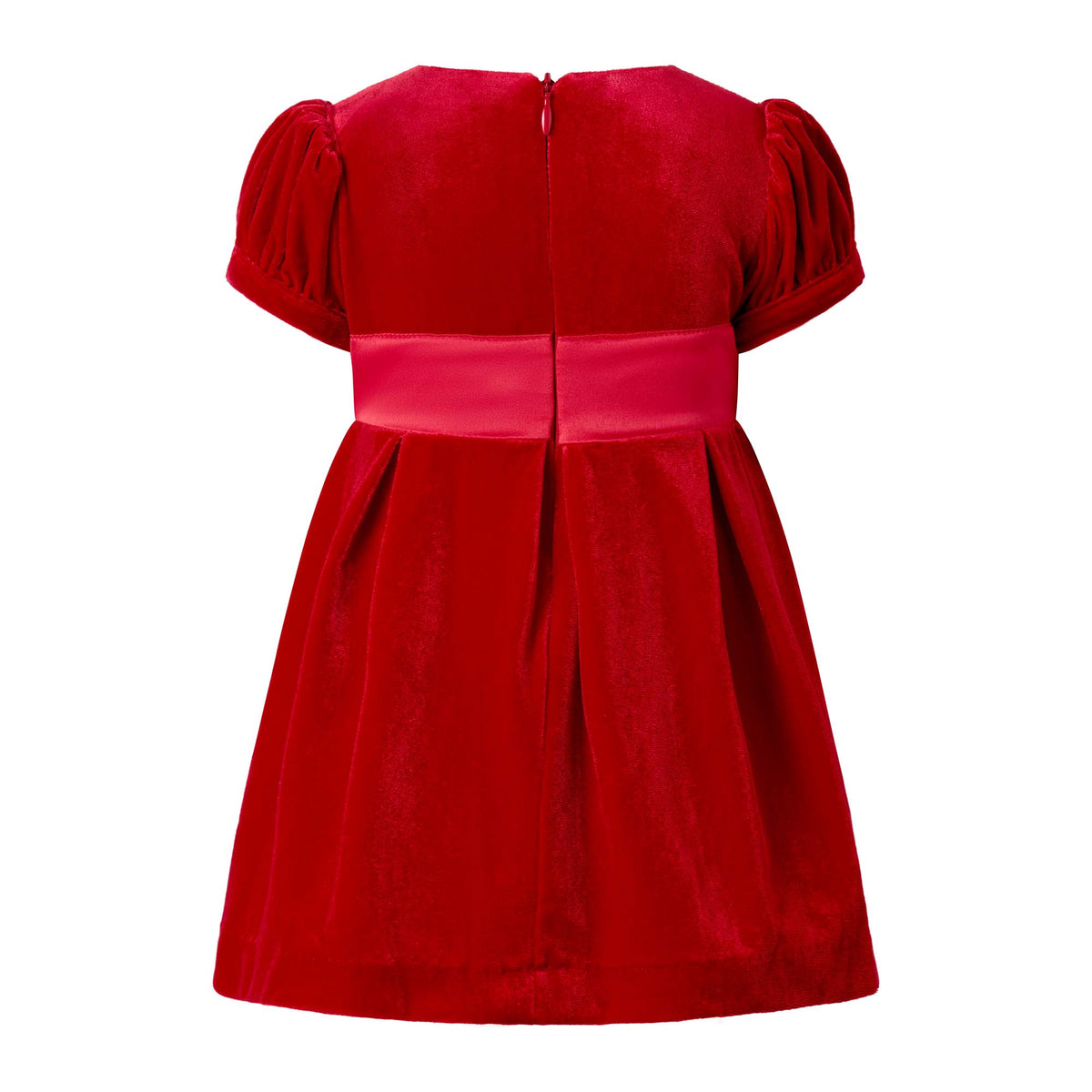 Baby Crushed Velvet Bow Dress
