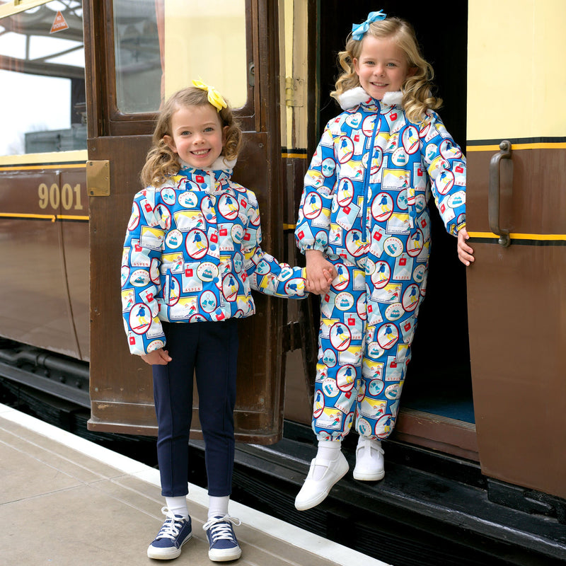 Travel Print Puffer Jacket Rachel Riley US