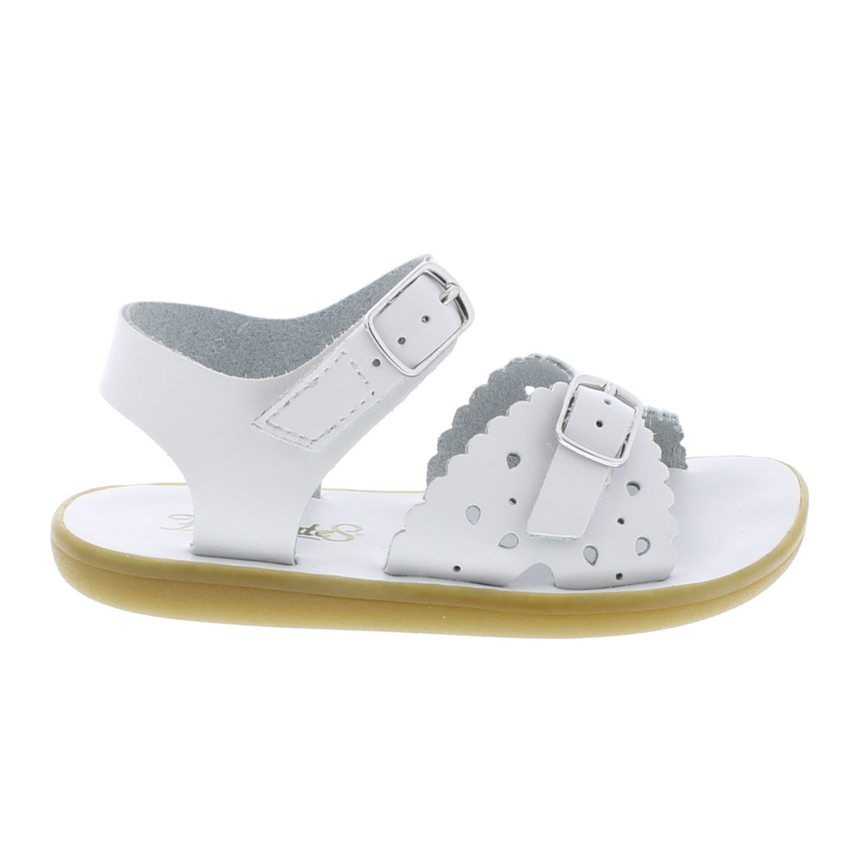 Girls Double Strap Sandals - White Rachel Riley US