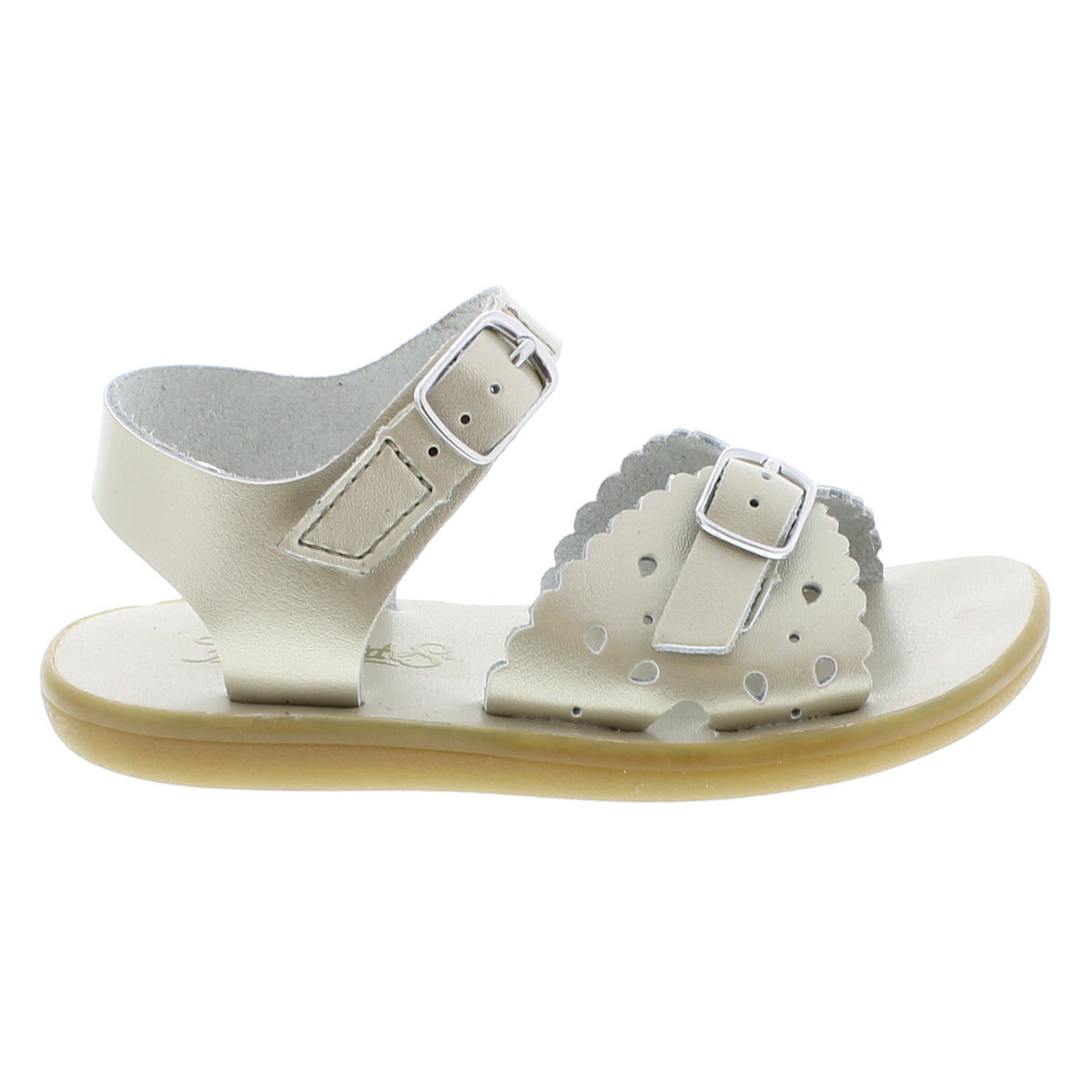 Girls Double Strap Sandals - Soft Gold Rachel Riley