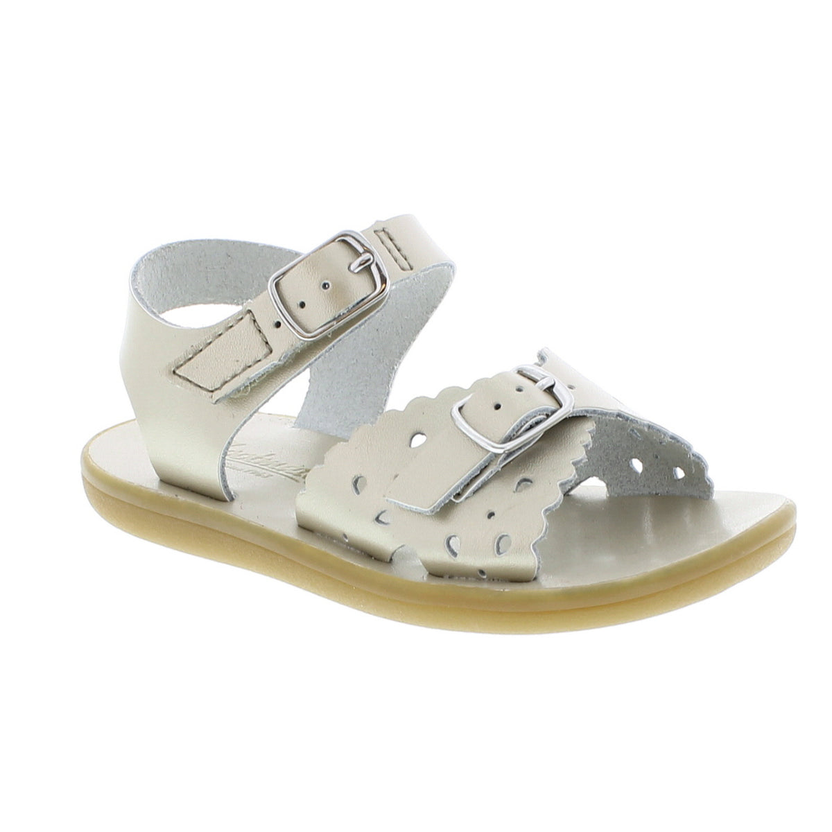 Girls Double Strap Sandals - Soft Gold Rachel Riley