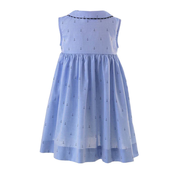 Oxford Anchor Button-Front Dress & Bloomers Rachel Riley
