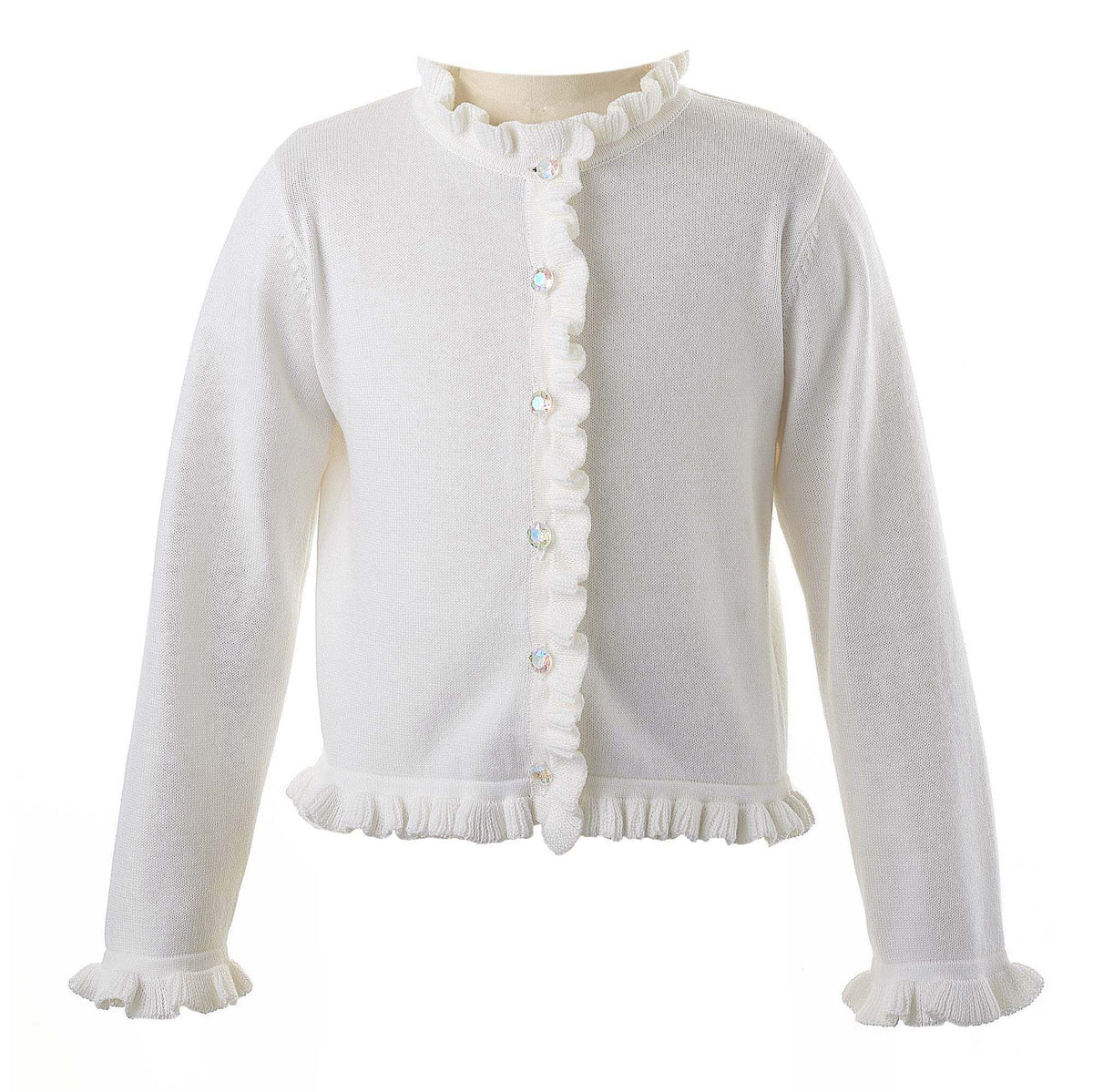 Frill Cardigan, Ivory Rachel Riley US