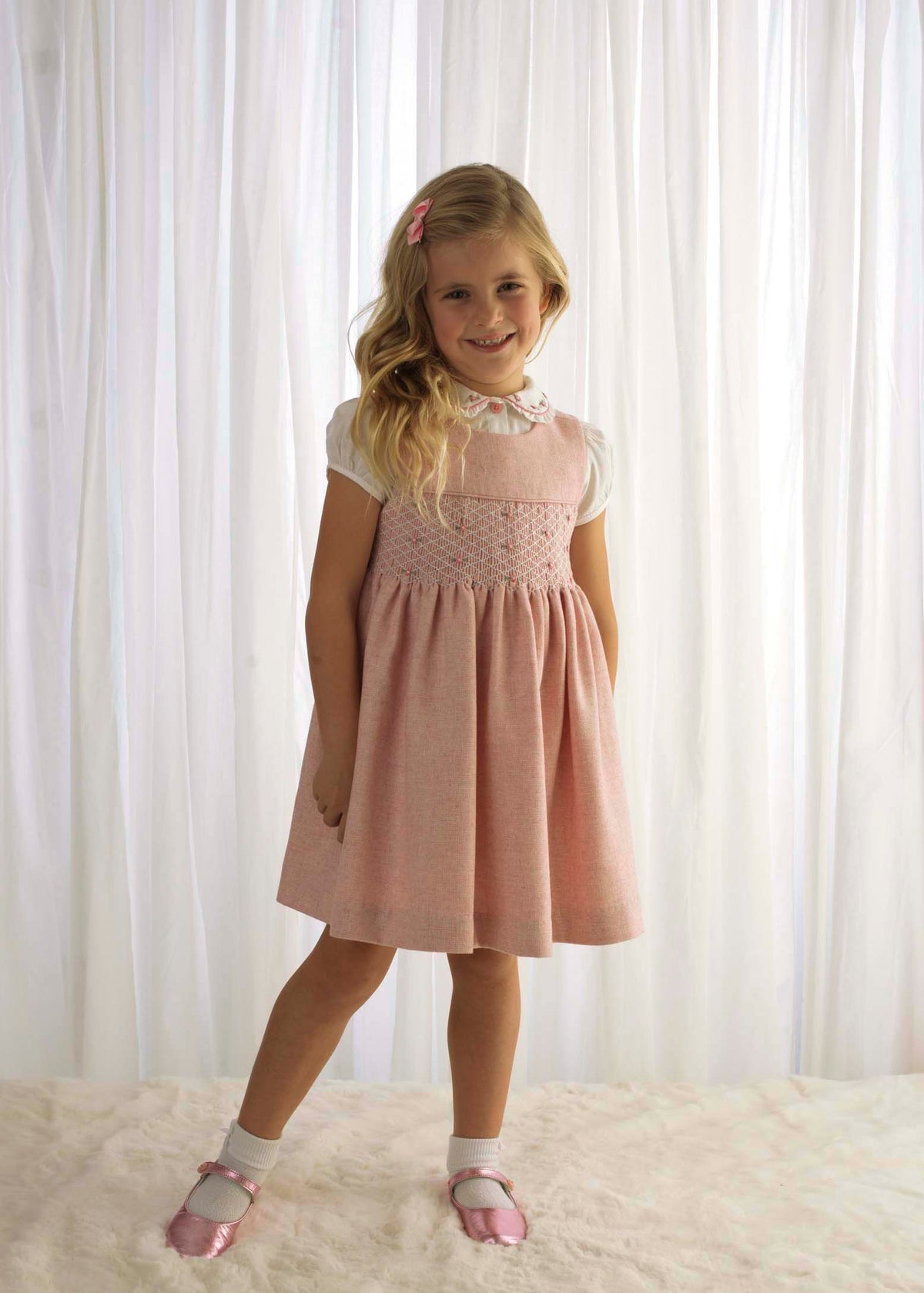 Rosebud Smocked Pinafore Rachel Riley