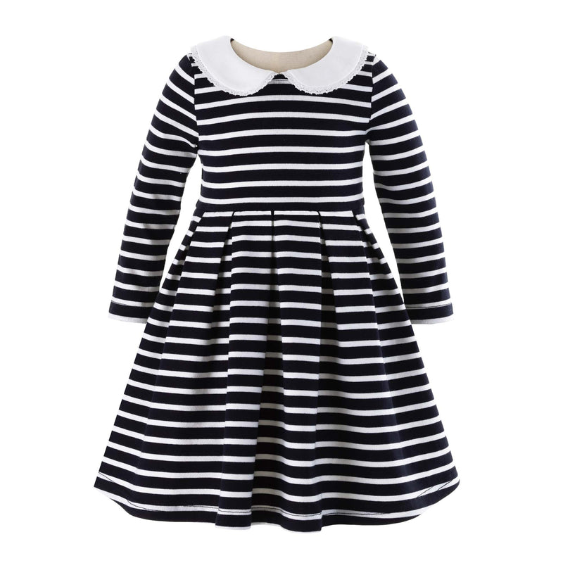 Navy Long Sleeve Breton Striped Jersey Dress 12m / Navy Navy Long Sleeve Breton Striped Jersey Dress 12m / Navy