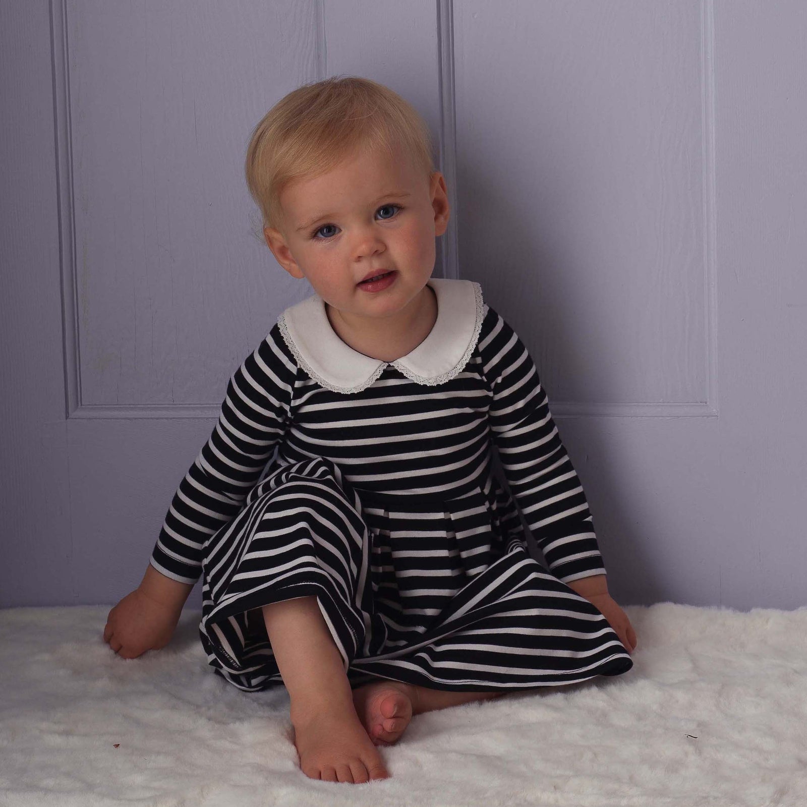 infant jersey dress Smocked Jersey Dress Ditsy Quincy Mae