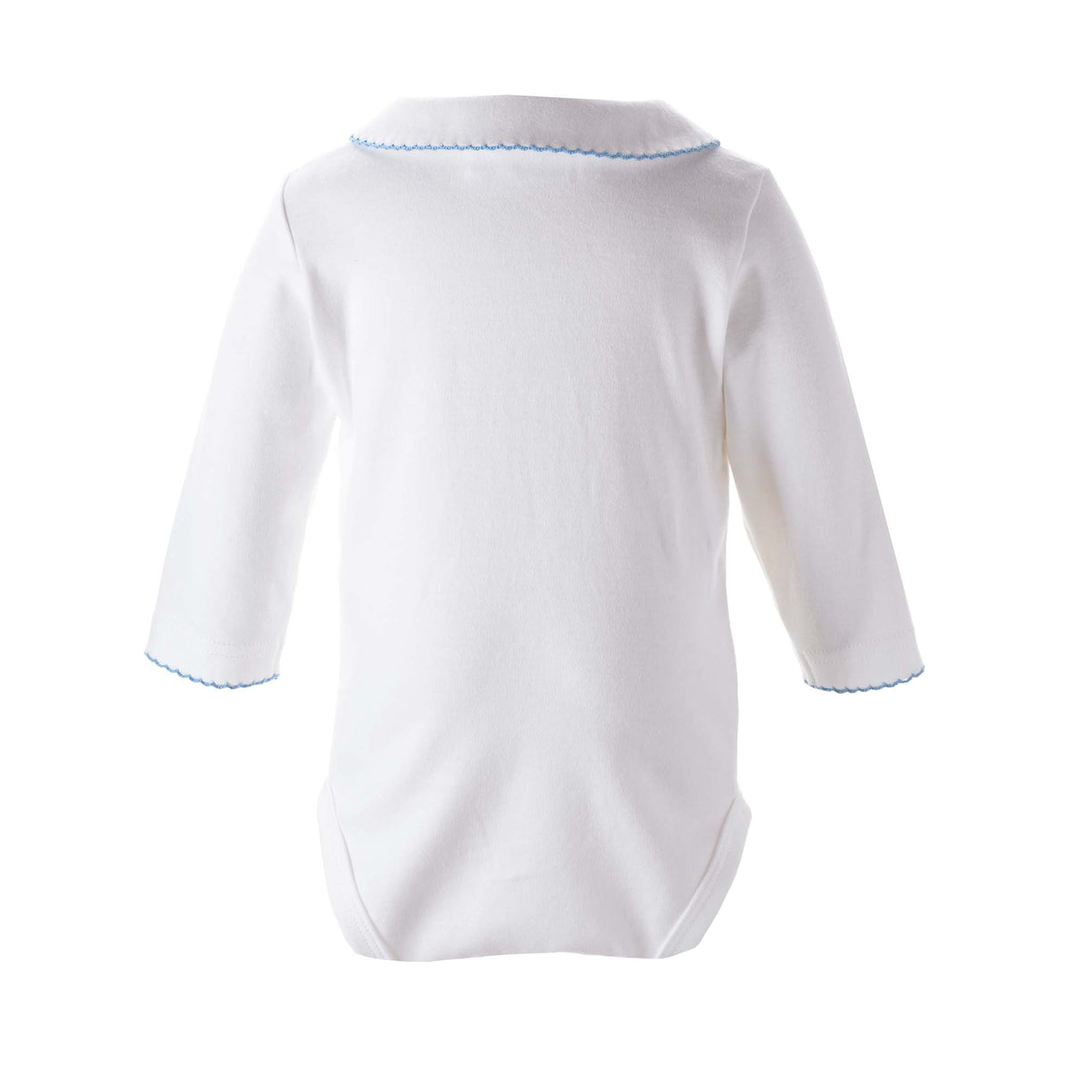 Blue Picot Trim Bodysuit Rachel Riley US