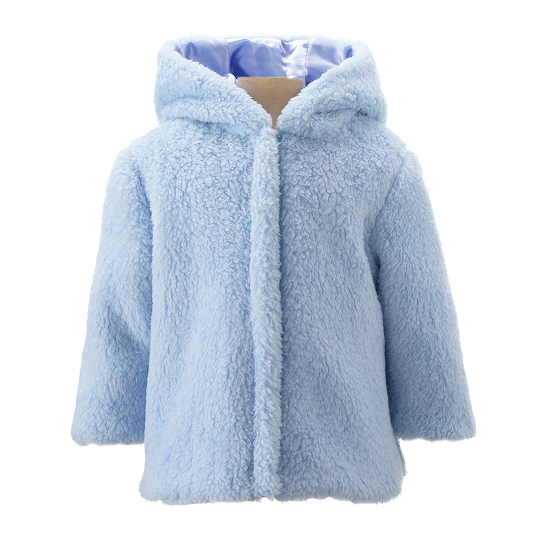 Blue Teddy Faux Fur Jacket Rachel Riley