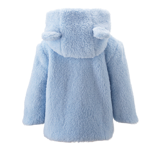 Blue Teddy Faux Fur Jacket Rachel Riley