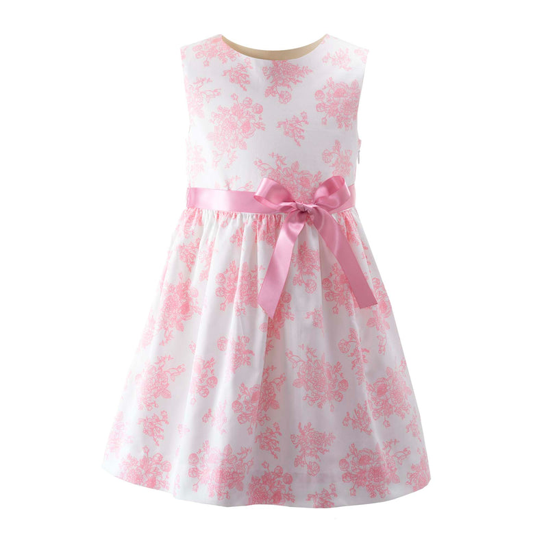 Floral Toile Dress Rachel Riley US Floral Toile Dress Rachel Riley US