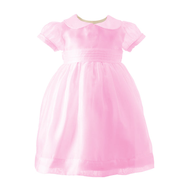 Pink Organza Pintuck Dress Rachel Riley
