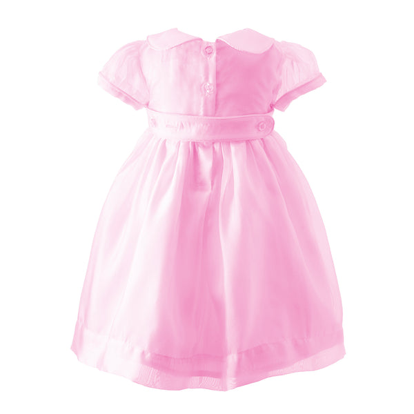 Pink Organza Pintuck Dress Rachel Riley