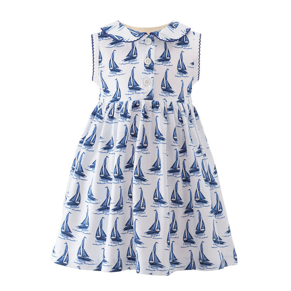 Baby Sailboat Jersey Dress Rachel Riley