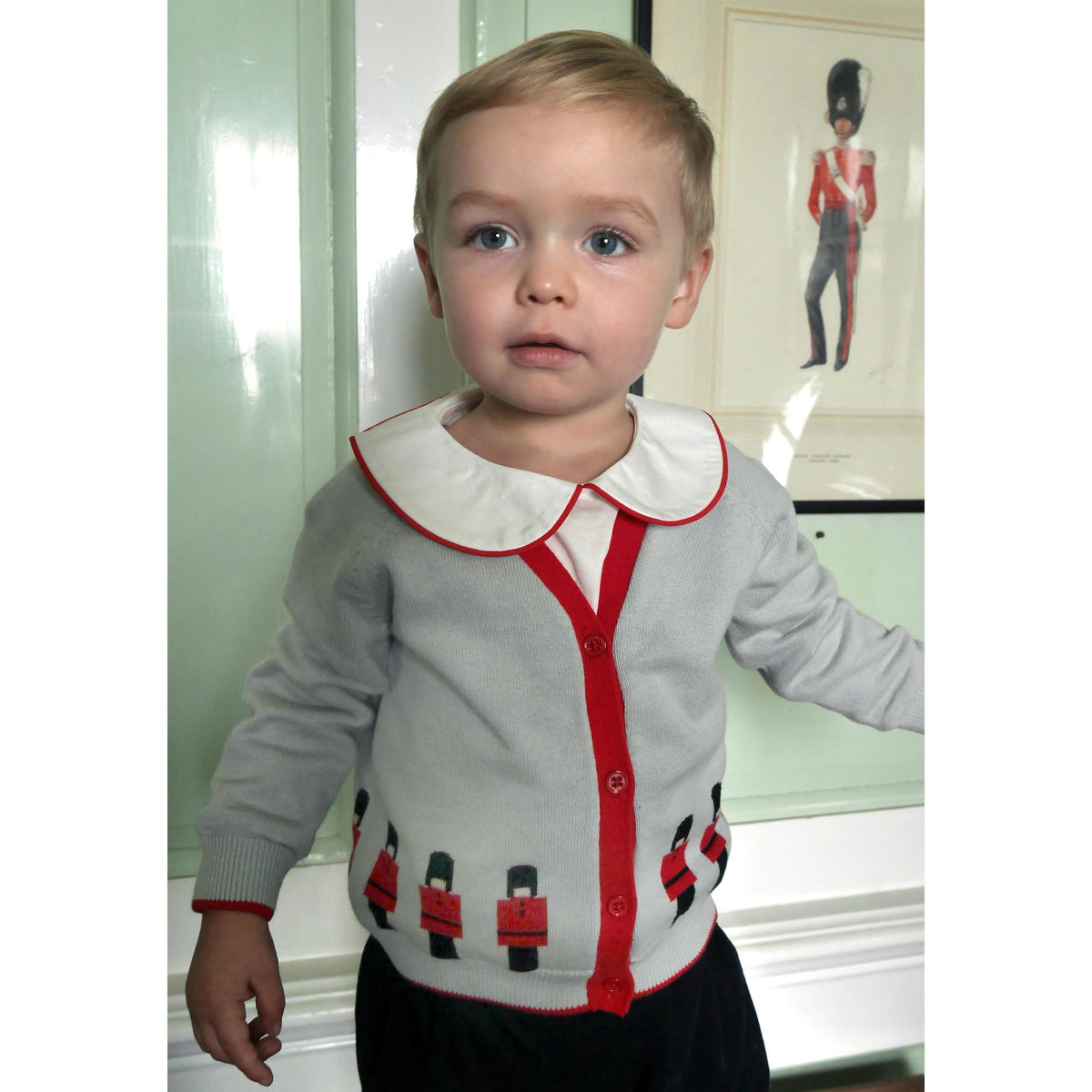 Soldier Intarsia Cardigan Rachel Riley US