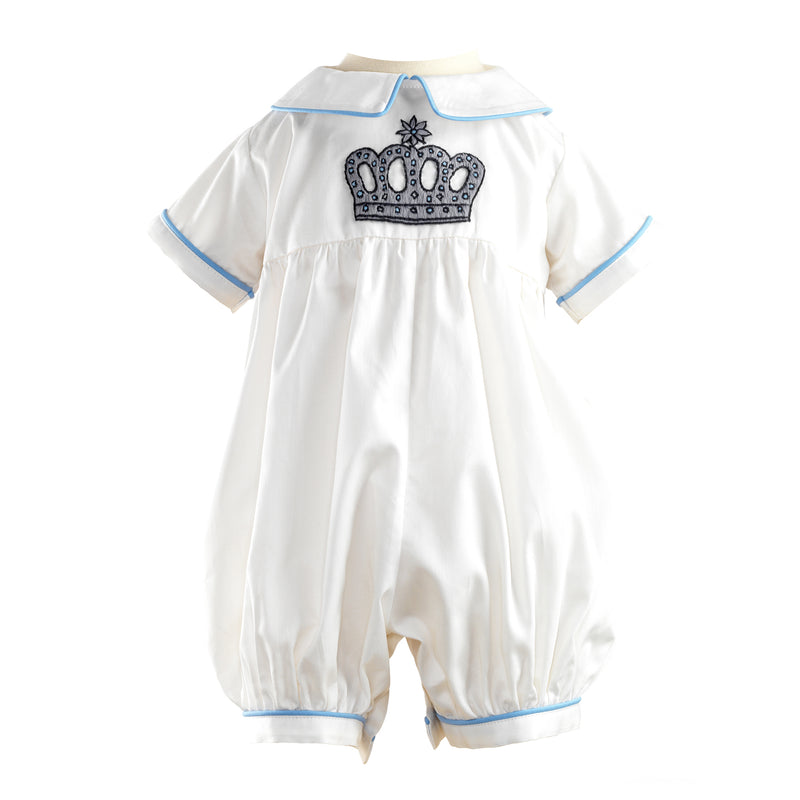 Prince Crown Embroidered Babysuit Rachel Riley