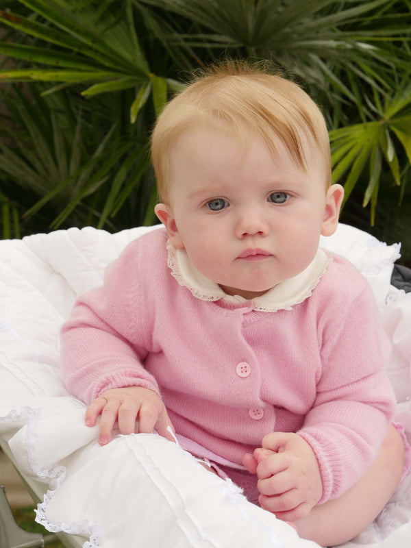 Baby Pink Cashmere Cardigan Rachel Riley