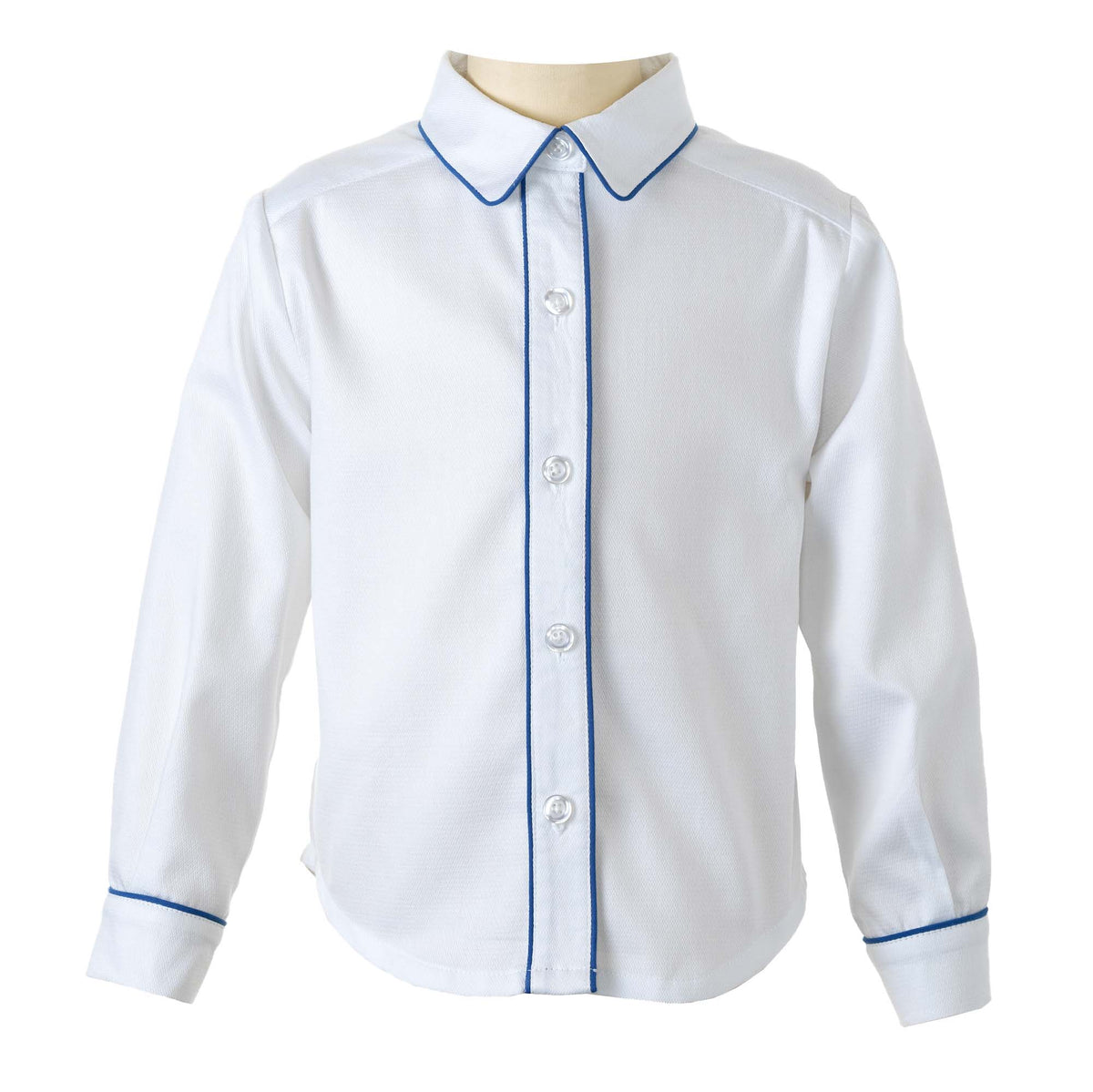 Blue Pique Piped Shirt Rachel Riley US