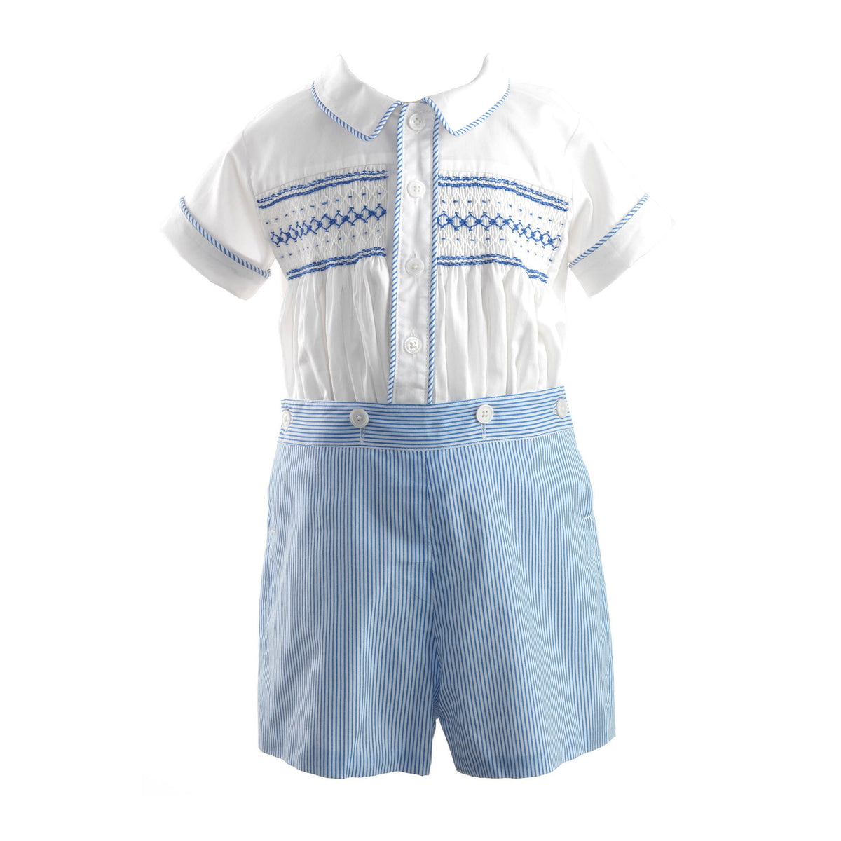 Striped Smocked Set Rachel Riley US