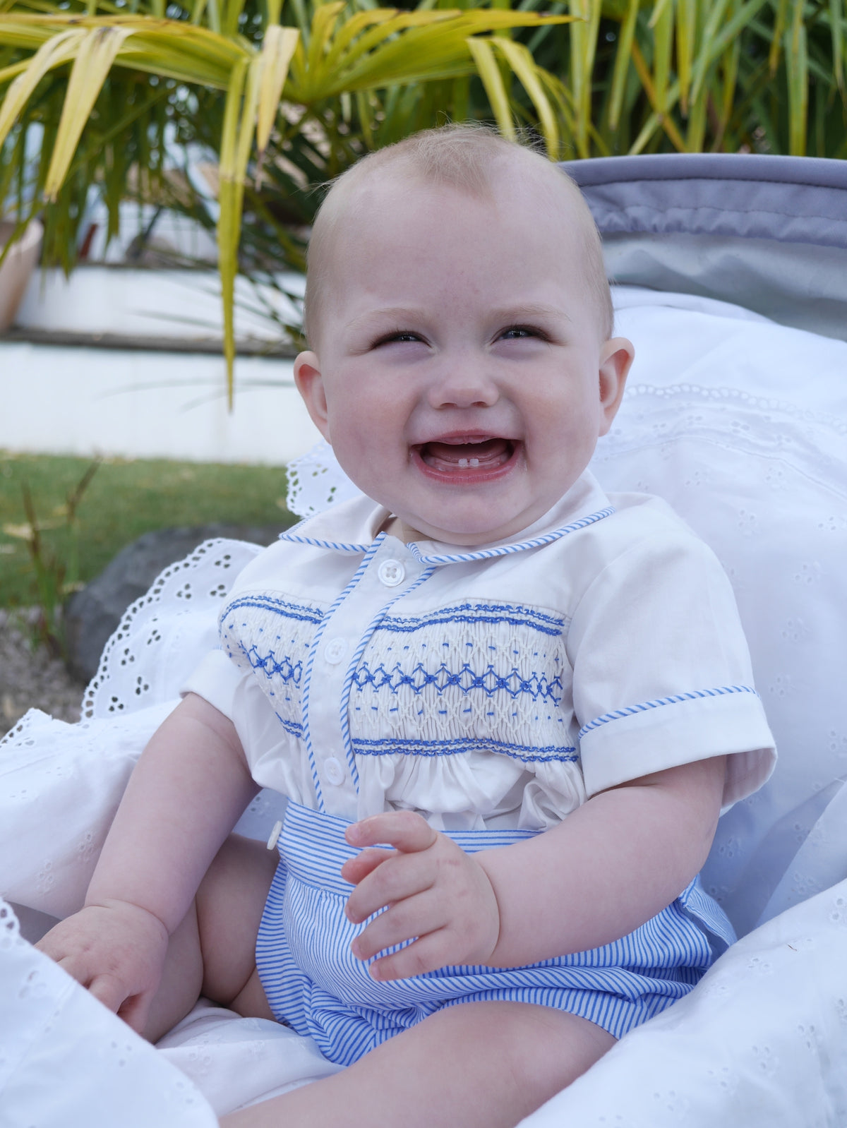 Striped Smocked Set Rachel Riley US
