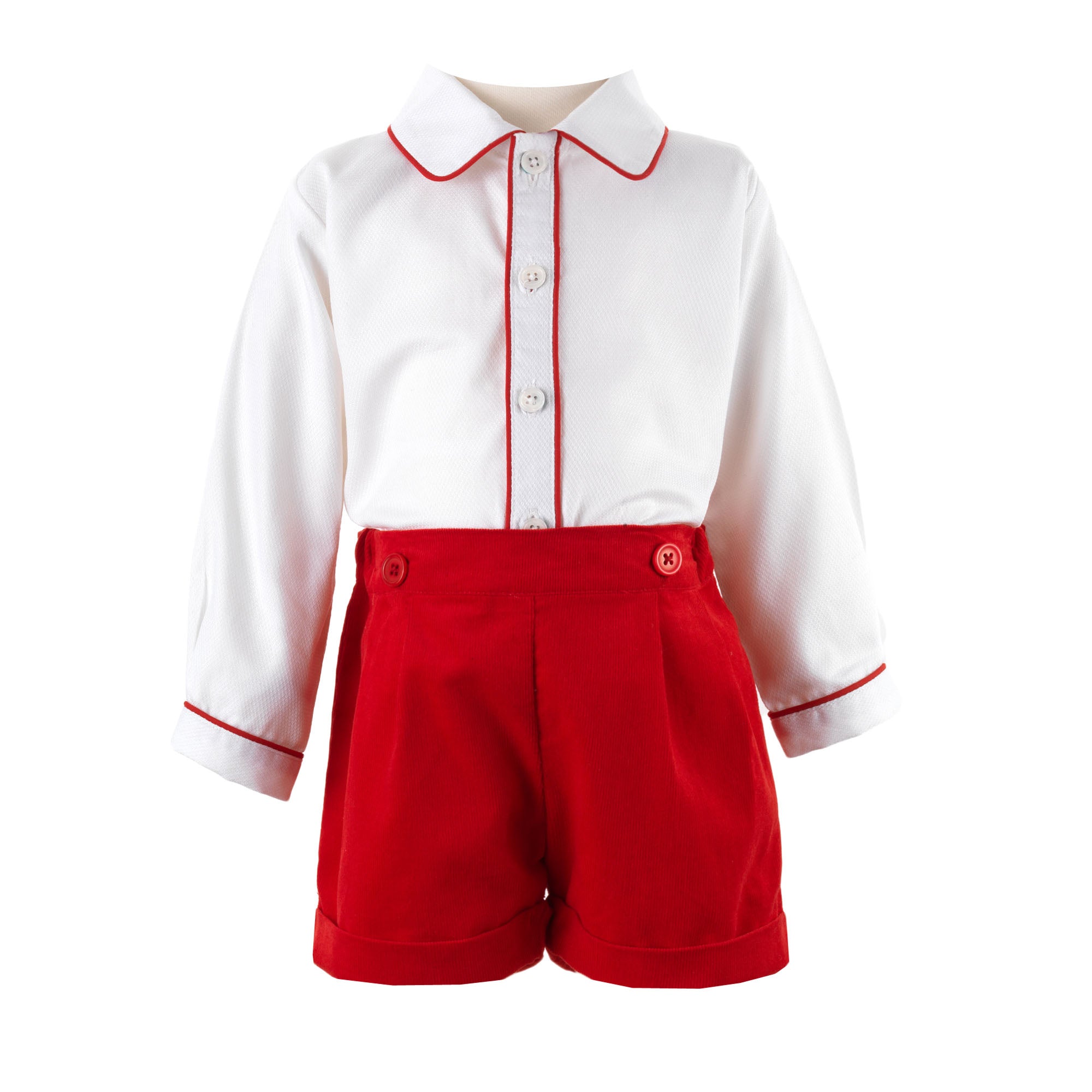 Red Cord Short & Shirt Set for Baby Boys – Rachel Riley US