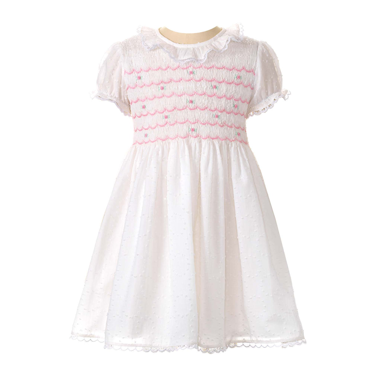 Swiss Dot Smocked Dress Rachel Riley US