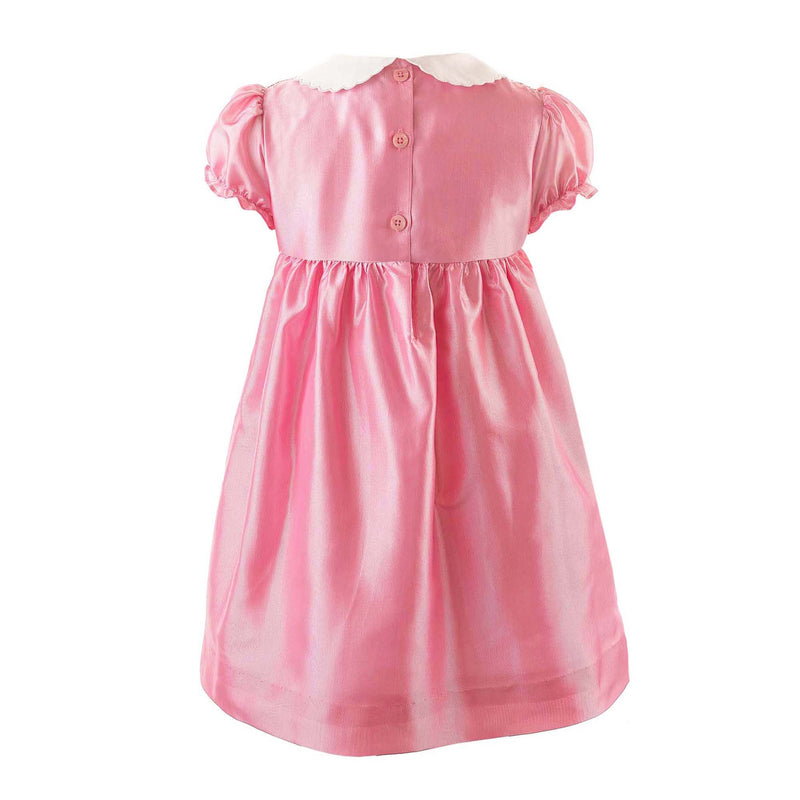 Taffeta Rosebud Smocked Dress, Baby Rachel Riley