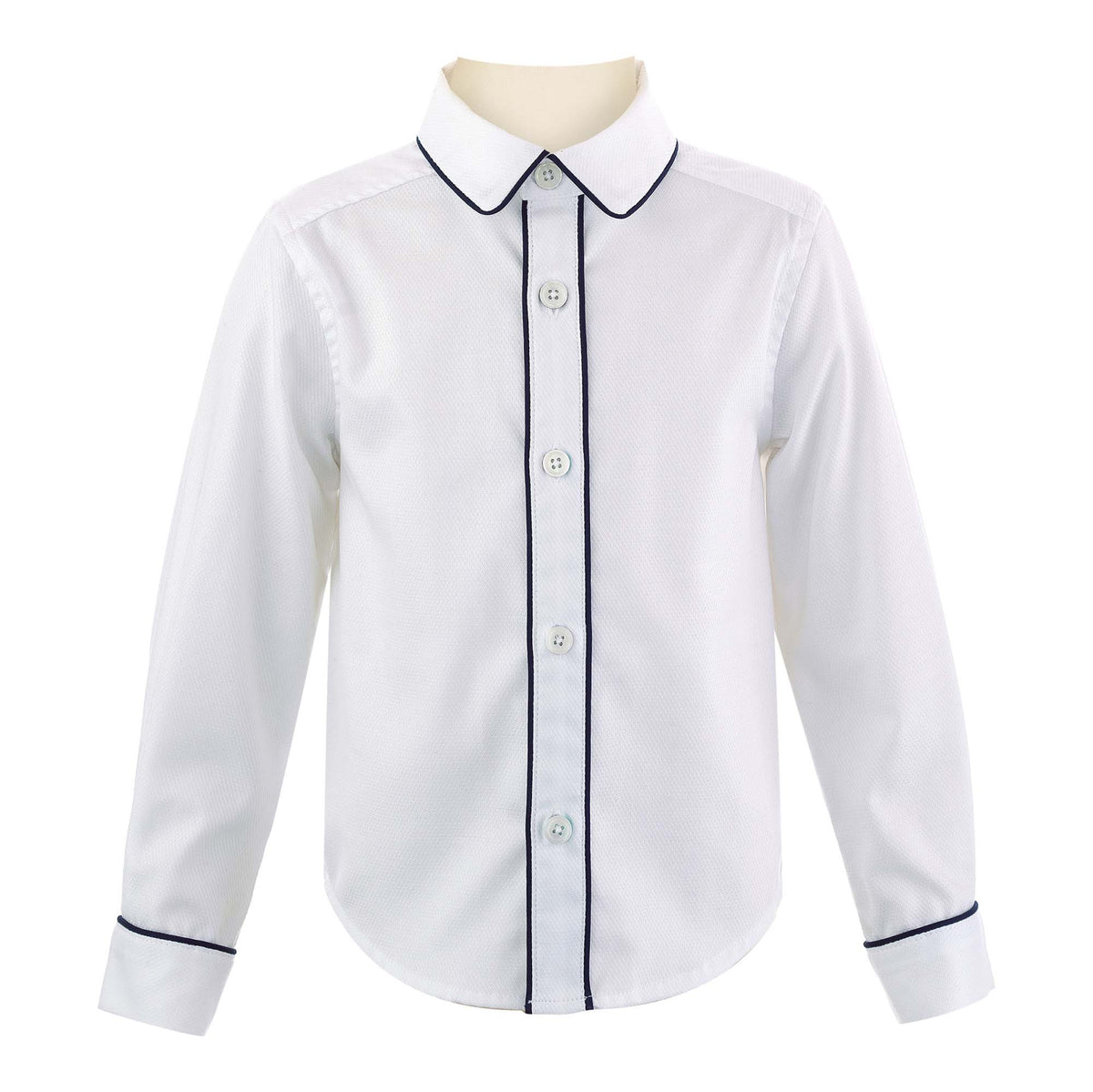 Navy Pique Piped Shirt Rachel Riley US