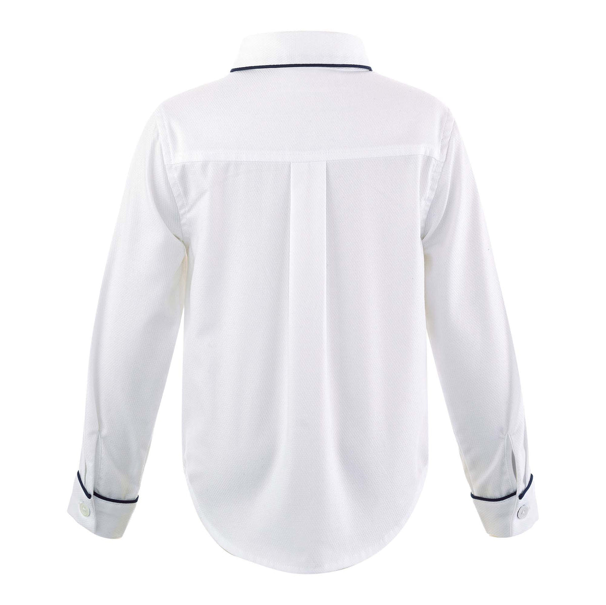 Navy Pique Piped Shirt Rachel Riley US