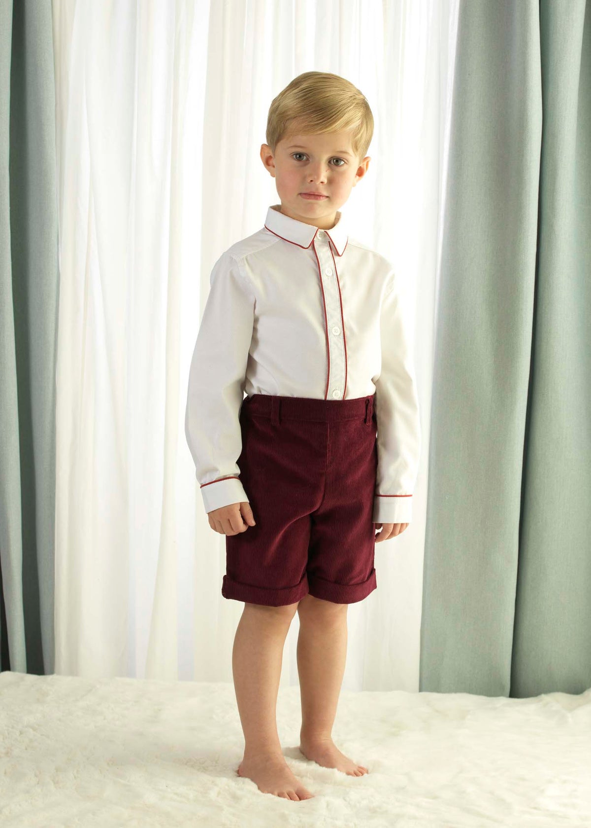 Red Pique Piped Shirt Rachel Riley US