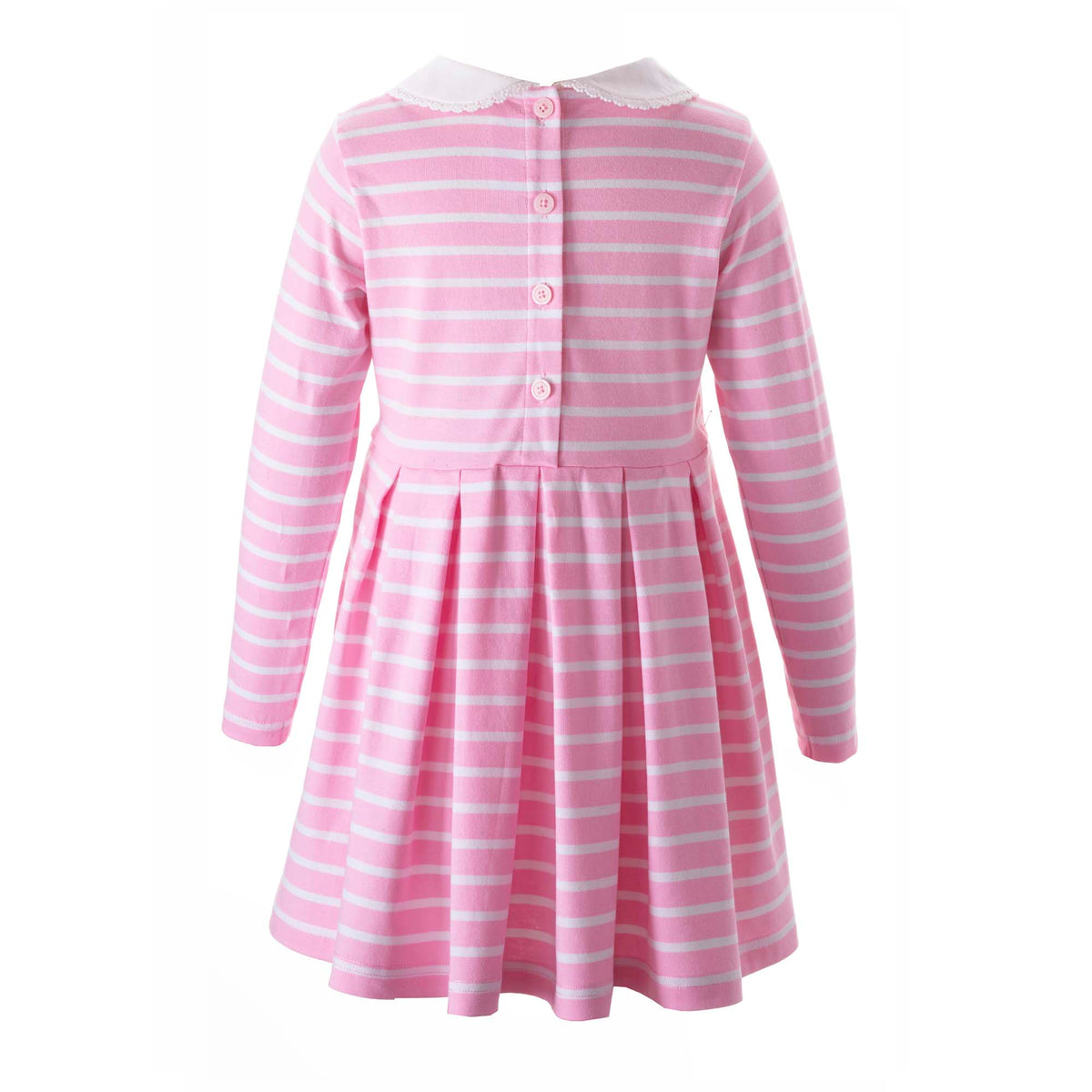 Breton Stripe Jersey Dress, Pink Rachel Riley US