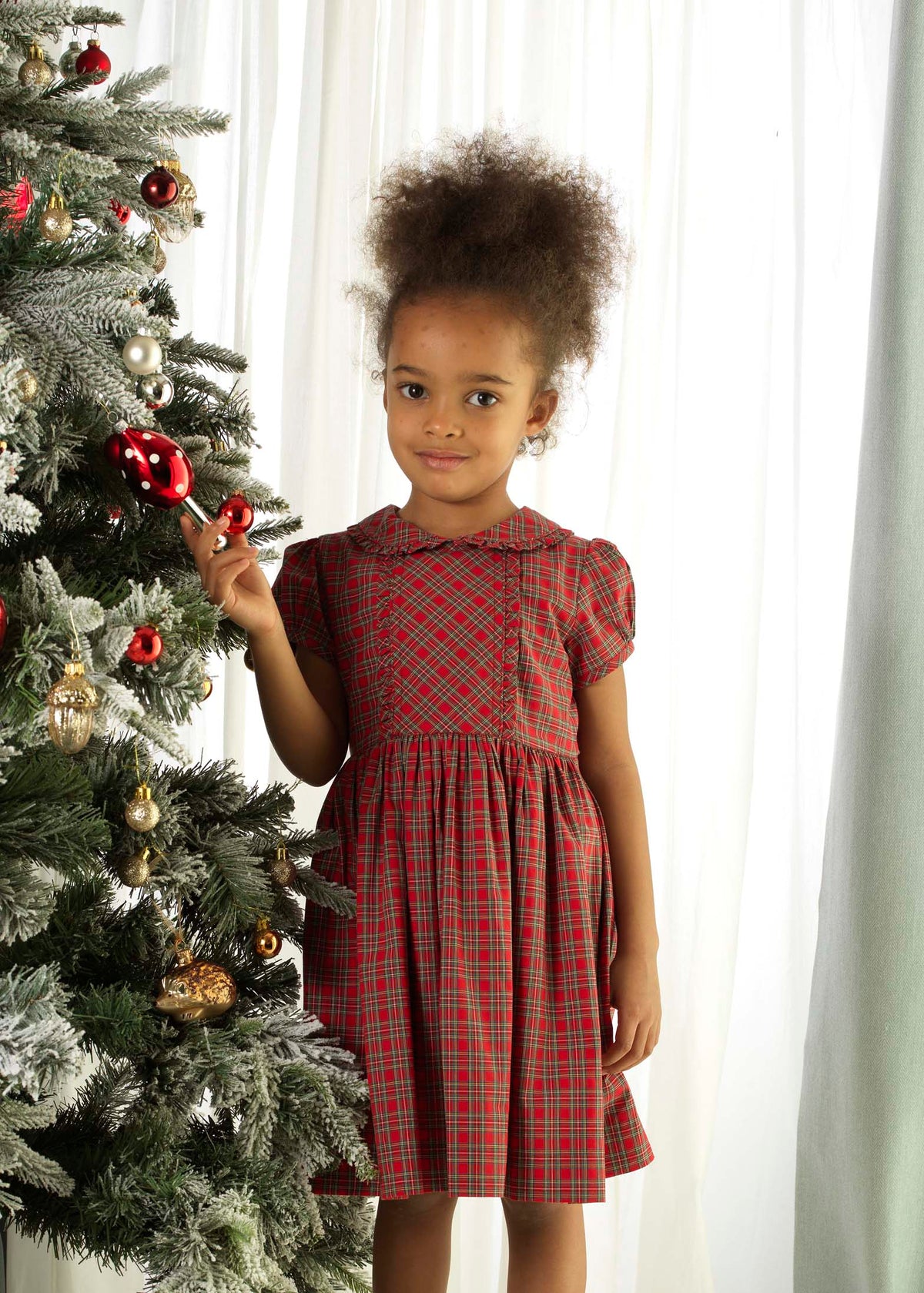 white christmas dresses Christmas Eve Plaid Sash Dress main image 0