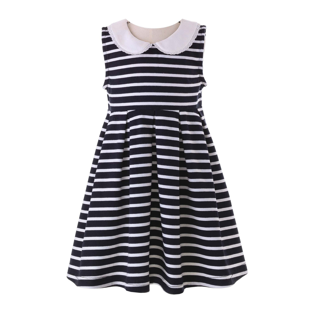 Navy Breton Stripe Jersey Dress, Baby Rachel Riley US