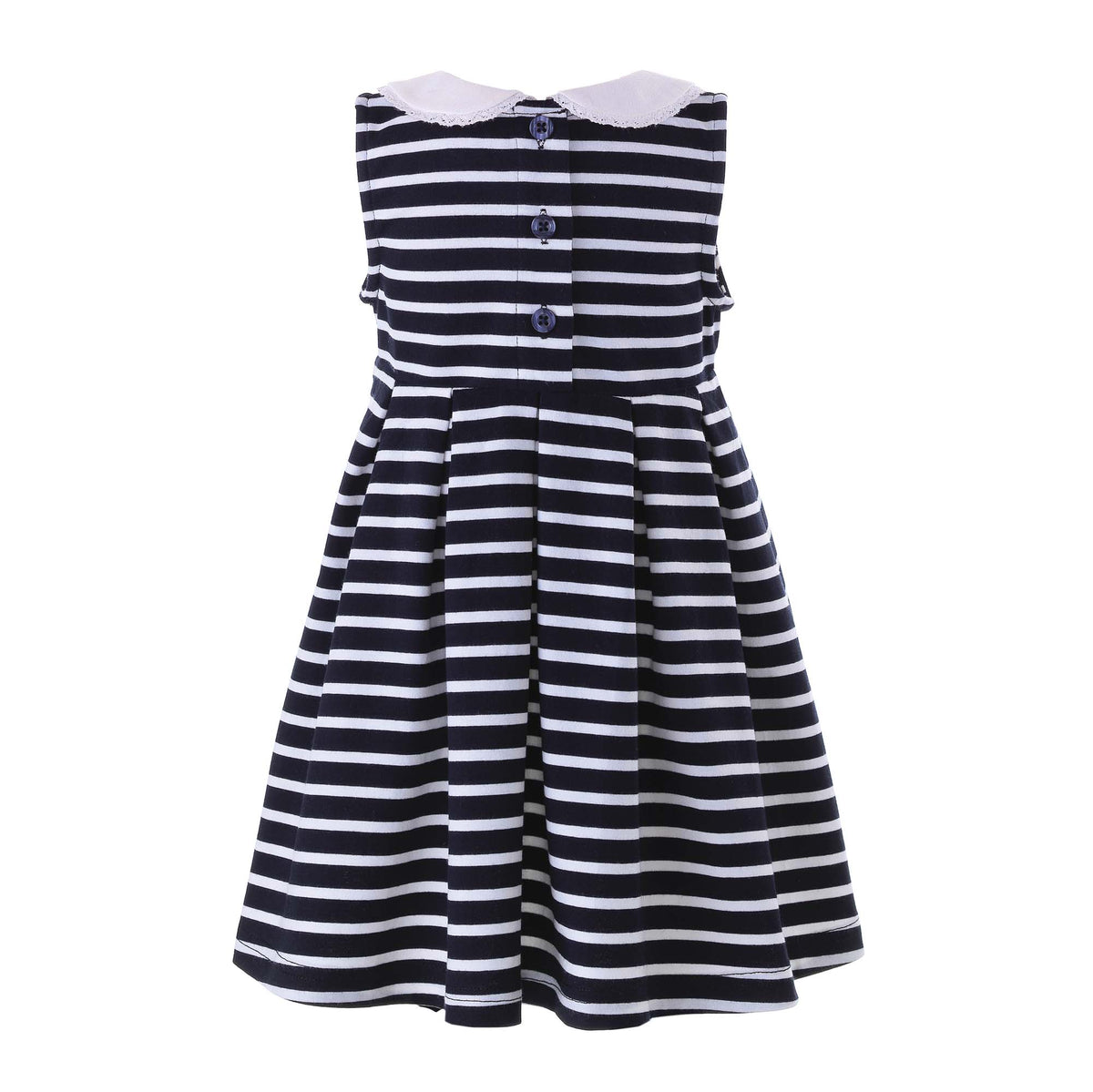 Navy Breton Stripe Jersey Dress, Baby Rachel Riley US